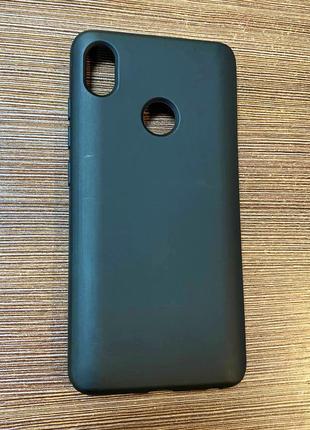 Чехол-накладка на телефон Tecno Pop 3 с микрофиброй черного цвета