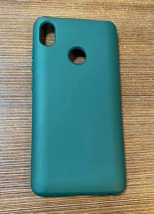Чехол-накладка на телефон Tecno Pop 3 с микрофиброй зеленого ц...