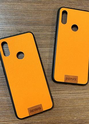 Чехол-накладка на телефон Xiaomi Redmi 7 оранжевого цвета с бл...