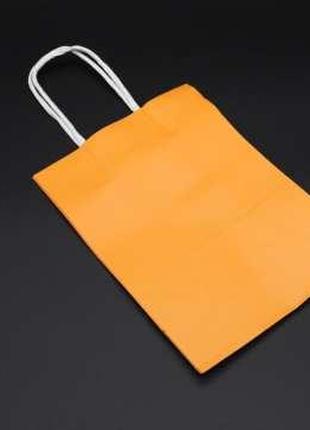 Крафт-пакети з крученими ручками Колір помаранчевий 15х8х21см ...