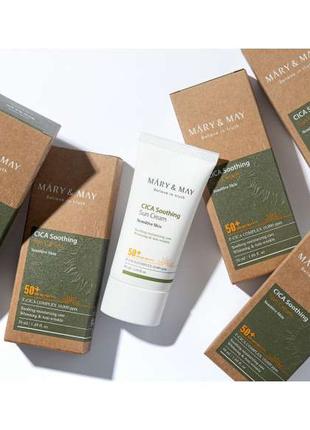Заспокійливий сонцезахисний крем Mary&May CICA Soothing Sun Cream