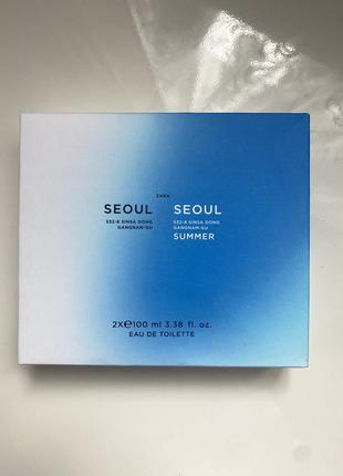 Набор парфюма zara seoul+seoul summer 2x100 ml