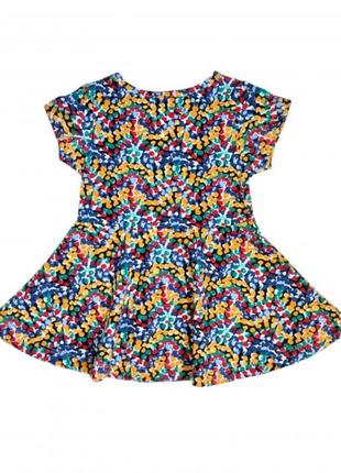 Трикотажное платье для девочки разноцветное lovetti турция 591...