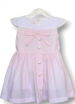 Платье для девочки розовый, белый. турция 1878-599