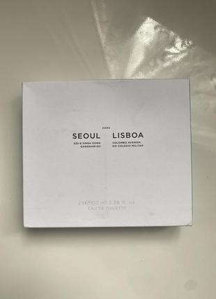 Набор парфюма zara seoul+lisboa 2x100 ml