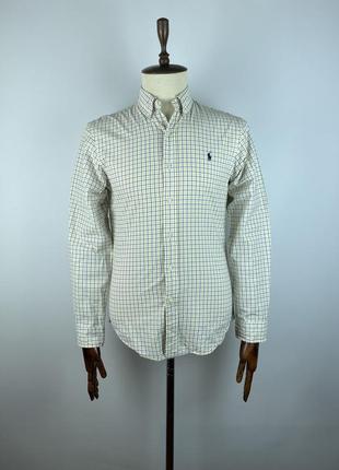 Мужская рубашка в клетку polo ralph lauren slim fit shirt