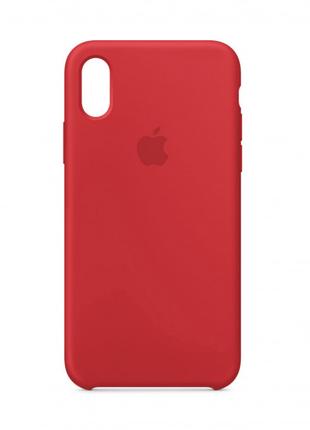 Чехол Silicone case для iPhone X/XS red