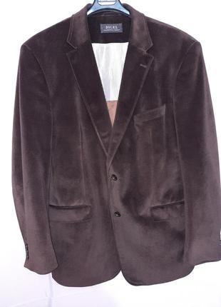 Мужской пиджак, бархатное напыление, размер 50