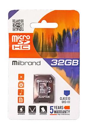 (DL UA) Карта пам`яті Mibrand MicroSDHC 32GB UHS-I (Class 10) ...