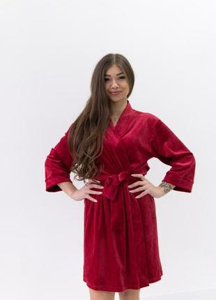Женский велюровый халат. молодёжный халат