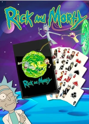 Игральные карты Rick and Morty "Рик и Морти", колода 54 шт