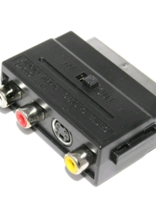 Переходник RGB Scart - 3 x RCA (тюльпаны) + S-Video с переключате