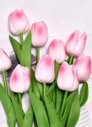 Тюльпаны розовые искусственные - 5 штук