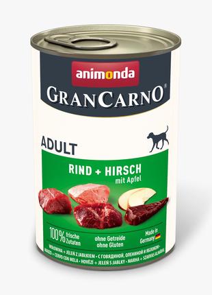 Вологий корм для собак Animonda GranCarno з яловичиною, оленям...