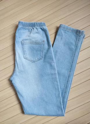 Голубые джеггинсы джинсы из денима с потёртостями calzedonia ☘...