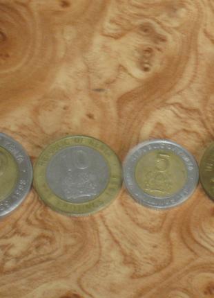 Монеты Кении- 4 шт.