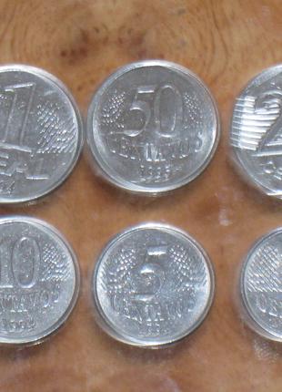 Монеты Бразилии (1994) - 6 шт.