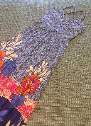 Сарафан сарафанчик платье в пол длинное цветочный принт вискоза