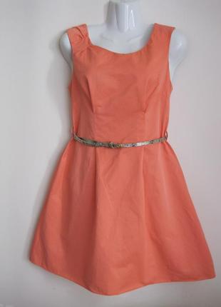 Платье оранжевое с ремешком river island купить новое м