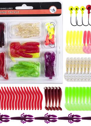 Набор силиконовых рыболовных приманок Pro Fishing Lure Tackle Set