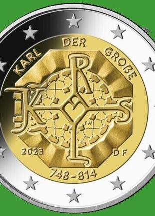 Германия 2 евро 2023 г. 1275 лет со дня рождения Карла Великог...