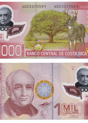 Коста-Рика 1000 колон 2009 UNC полімер №142