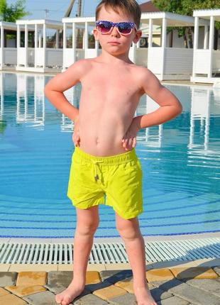 Пляжные шорты для мальчика david d1 6958 g 104 салатовый