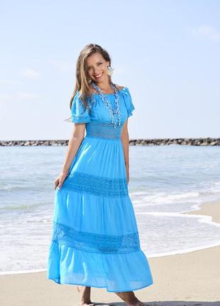 Пляжное платье с открытыми плечами fresh cotton 2511 f-2c 44(m...