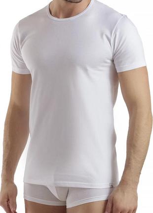 Белая мужская футболка enrico coveri et1100 bianco 60(5xl) белый
