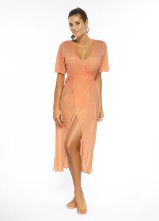 Пляжное платье на завязке marko m 568 col 7 42(s) оранжевый