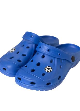Тапочки дитячі сандалії + Крокс "2 in1 сині 32 розмір