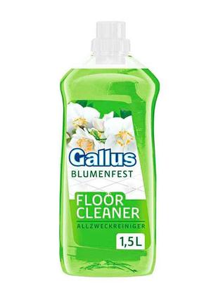 Засіб д/миття підлоги Весняні квіти 1.5 л (зелений) ТМ Gallus