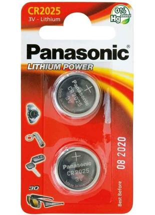 Батарейка CR-2025 Lithium, 3V, 1х2 шт ТМ Panasonic