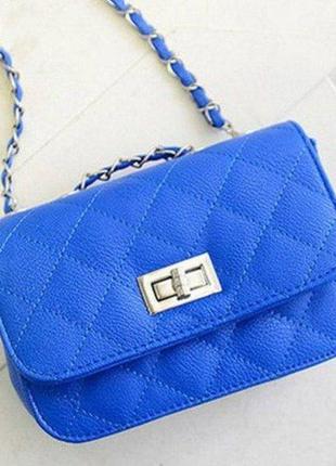 Маленькая женская сумка клатч синий