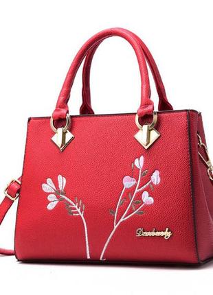 Модная женская сумка красный