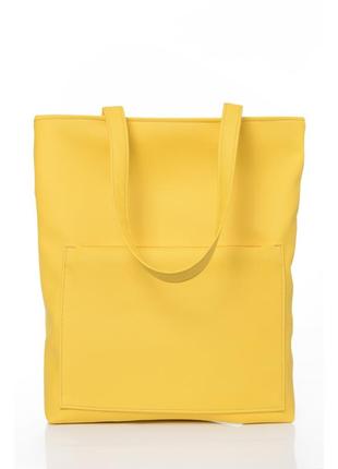 Женская сумка  shopper желтая