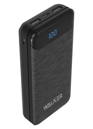 Портативна батарея (Power Bank) Walker WB-525, 20000 mAh, чорний