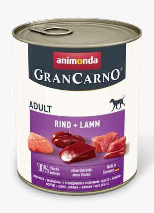 Вологий корм для собак Animonda GranCarno з яловичиною та ягня...