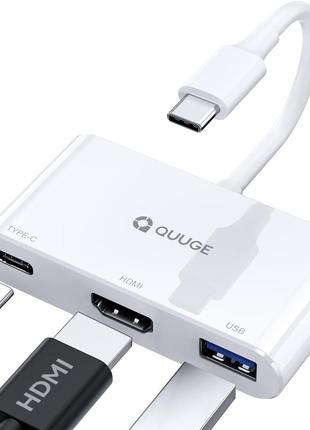 СТОК Многопортовый адаптер QUUGE USB C на HDMI