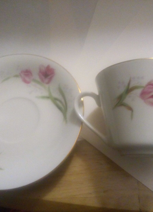 Чайная пара чашка и тарелка блюдце made in China