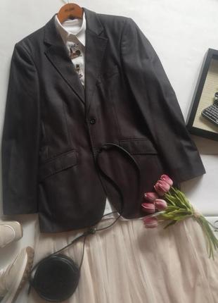 Пиджак с мужского плеча, doni ricci, серый, шерсть,