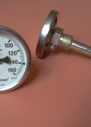 Термометр біметалічний трубчастий PAKKENS Ø63мм / від 0 до 160...