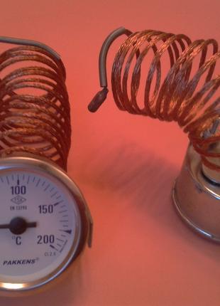 Термометр капиллярный PAKKENS Ø60мм от 0 до 200°С, длина капил...