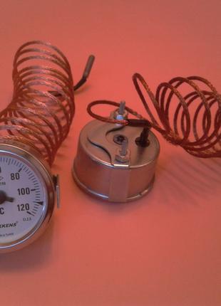 Термометр капиллярный PAKKENS Ø60мм от 0 до 120°С, длина капил...
