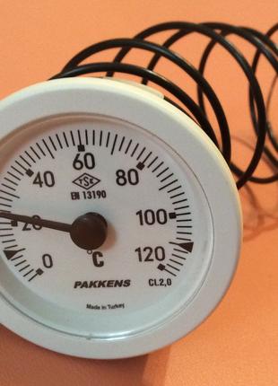 Термометр капиллярный PAKKENS Ø52мм / Tmax=120°С / длина капил...