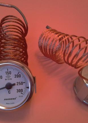 Термометр капиллярный PAKKENS Ø60мм от 0 до 300°С, длина капил...