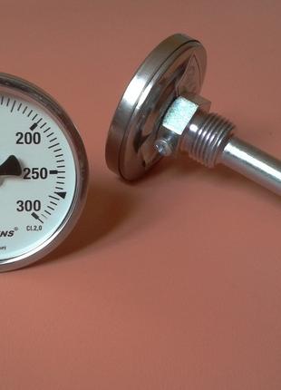 Термометр біметалічний трубчастий PAKKENS Ø63мм / Tmax = 300°С...