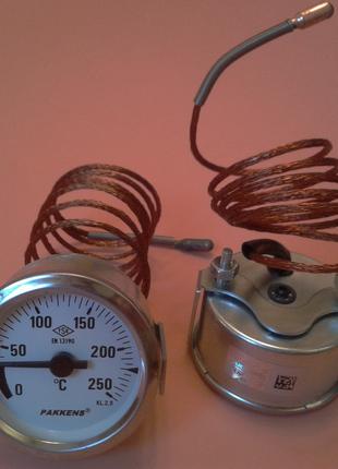 Термометр капиллярный PAKKENS Ø60мм от 0 до 250°С, длина капил...