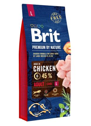 15кг Корм Brit Premium Adult L для взрослых собак  15 кг