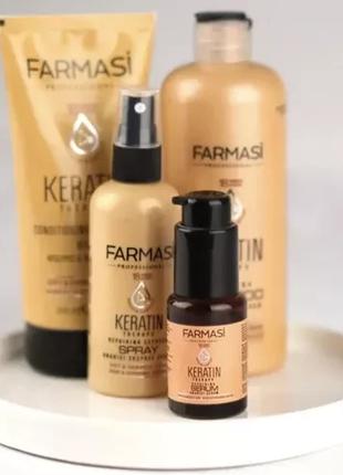 Набір по догляду за волоссям Keratin Farmasi (шампунь, маска, ...